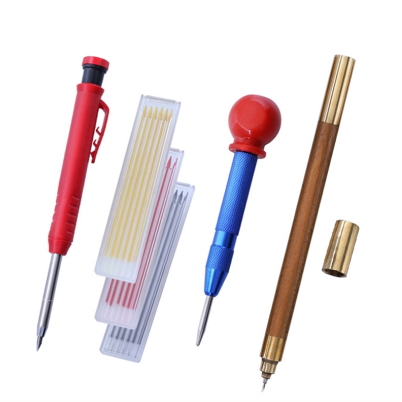 1PC 목수 연필, 내장 연필 깎이, 목공을위한 기계 드로잉 연필과 고체 목수 연필